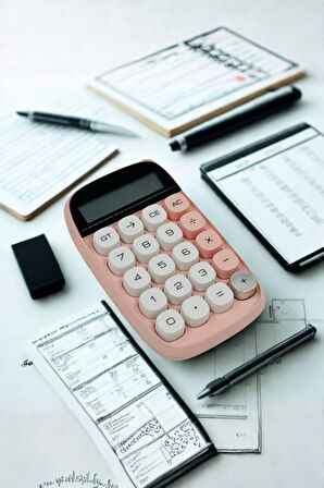 Büro Ev Ofis Hediyesi için Pembe Stil Hesap Makinesi