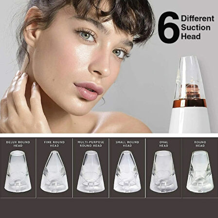 Büro Ev Ofis Kişisel Bakımı için 6 Başlıklı Siyah Nokta Temizleyici Vakum Aparatı