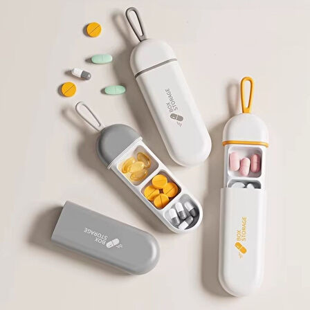 Büro Ev Ofis Kişisel Bakımı için 3HAZNELİ Seyahat Tipi İlaç Saklama Kutusu