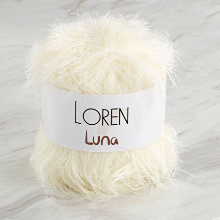 Büro Ev Ofis Hobi Dikiş Atölyesi için Tavşan Tüyü Krem El Örgü İpi