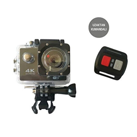 Büro Ev Ofis Kamp Keyfi için Kumandalı 4K Wifi Aksiyon Kamerası