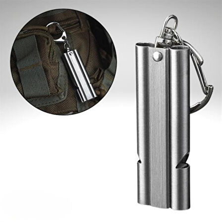 Büro Ev Ofis Kamp Keyfi için Alüminyum Anahtarlık Tip SOS Düdük