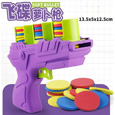 Büro Ev Ofis Çocuk Hediyesi için Disk Atan Stil Oyuncak Tabanca