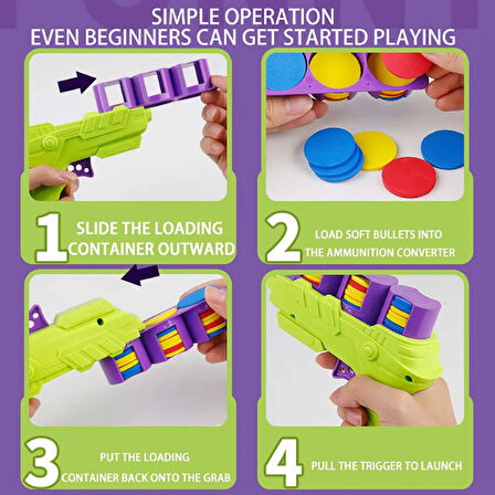 Büro Ev Ofis Çocuk Hediyesi için Disk Atan Stil Oyuncak Tabanca