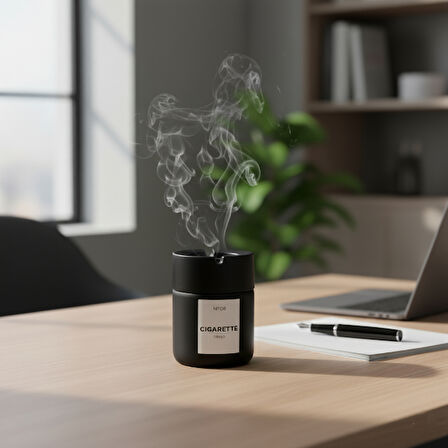 Büro Ev Ofis Dekoru için Siyah Cam Küllük