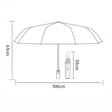 Büro Ev Ofis Hediyesi için Siyah El Fenerli Şemsiye