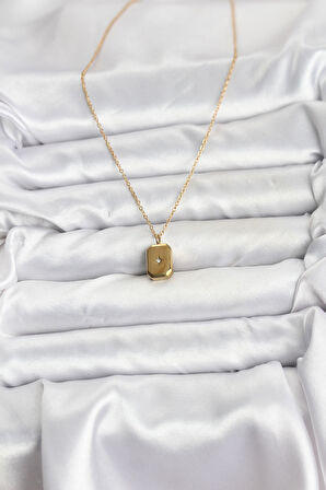 Zarif Boyunlar için Golden Çelik Zincir Minimal Kutup Yıldızı Kadın Kolye