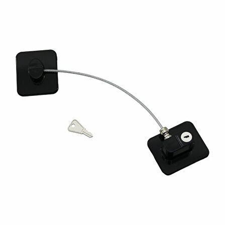 Büro Ev Ofis Çocuk Güvenliği için Siyah Halatlı Plaka Emniyet Kilidi