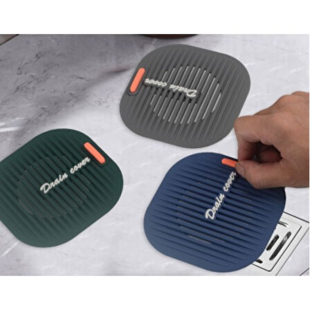 Büro Ev Ofis Mutfağı için Gri Süzgeçli Lavabo Gider Koruyucu Mat