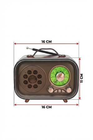 Büro Ev Ofis Hediyesi için Retro Stil Bluetooth Hoparlör USB TF Kart AUX FM Radyo