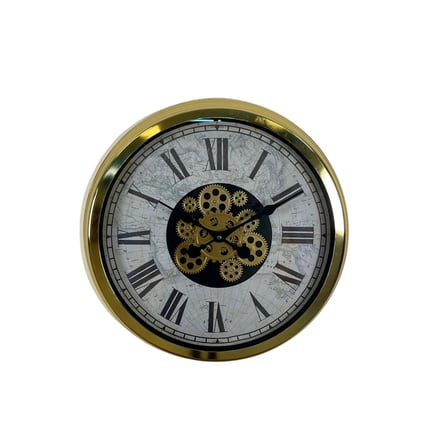 Büro Ev Ofis Hediyesi için 60CM Golden Atlas Royale Stil Çarklı Duvar Saati