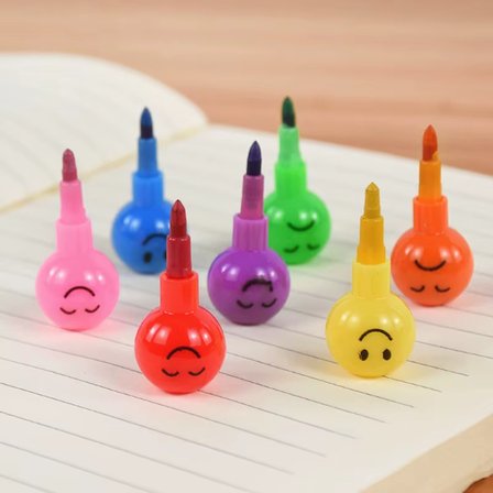 Büro Ev Ofis Hediyesi için 4PARÇA Emojili Yumurtlayan Boya Kalemi Seti