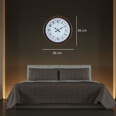Büro Ev Ofis Hediyesi için 36CM Kahve Motifli Duvar Saati