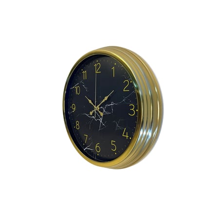Büro Ev Ofis Hediyesi için 40CM Royal Marble Golden Metal Duvar Saati
