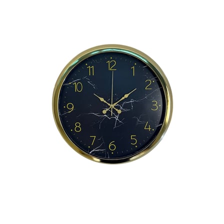 Büro Ev Ofis Hediyesi için 40CM Royal Marble Golden Metal Duvar Saati