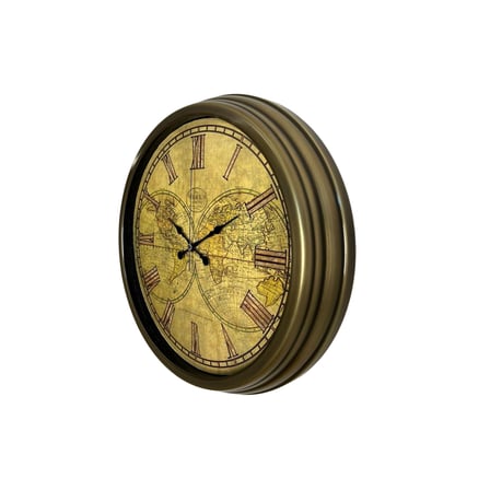 Büro Ev Ofis Hediyesi için 40CM Vintage Atlas Majestic Metal Duvar Saati