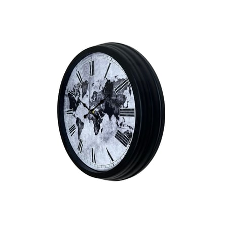 Büro Ev Ofis Hediyesi için 40CM Worldline Black Metal Duvar Saati