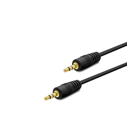 Büro Ev Ofis Ses Müzik Sistemi için 5MT 3.5MM 2LINE Golden Siyah Kablo