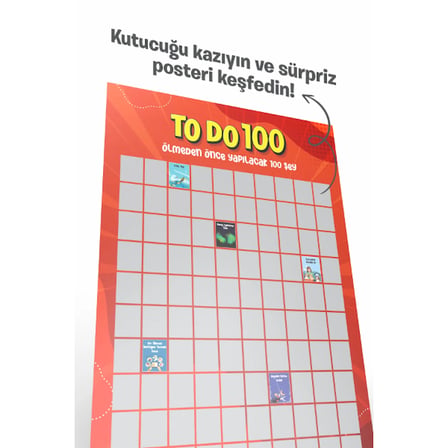 Büro Ev Ofis Hediyesi için Ölmeden Önce Yapılacak 100 Şey Kazıma Posteri
