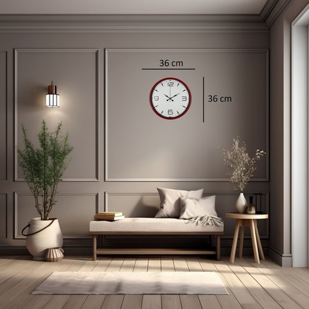 Büro Ev Ofis Dekoru için 36CM Kırmızı Dinamik Stil Duvar Saati