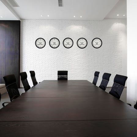 Büro Ev Ofis Dekoru için 36CM 5PARÇA Siyah Metal Modern Dünya Saati Seti