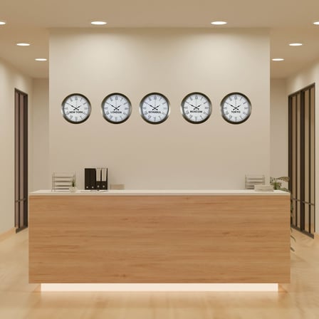 Büro Ev Ofis Dekoru için 36CM 5PARÇA Antik Roma Rakam Metal Prestij Dünya Saati Seti