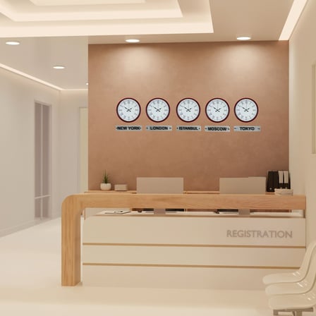 Büro Ev Ofis Dekoru için 5ADET 36CM Kırmızı Prestij Tabelalı Dünya Saatleri