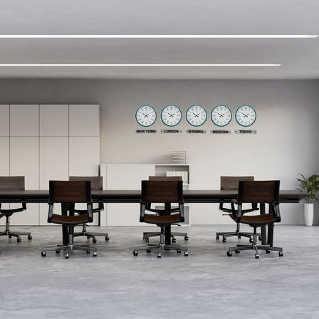 Büro Ev Ofis Dekoru için 5ADET 36CM Turkuaz Tarz Tabelalı Dünya Saatleri