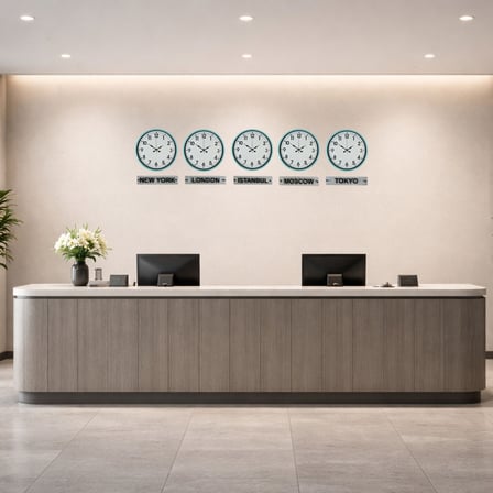 Büro Ev Ofis Dekoru için 5ADET 36CM Turkuaz Trend Tarz Tabelalı Dünya Saatleri