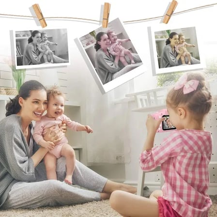 Büro Ev Ofis Hediyesi için Pembe Mini Kamera Fotoğraf Makinesi