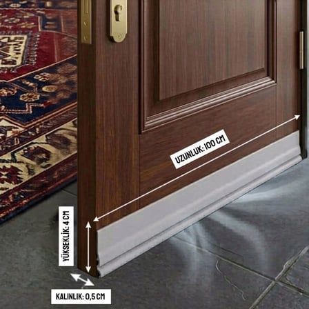 Büro Ev Ofis Yalıtımı için 100CM Kapı Altı Kes Yapıştır Toz Ses Hava Rüzgar İzolasyon Şeridi
