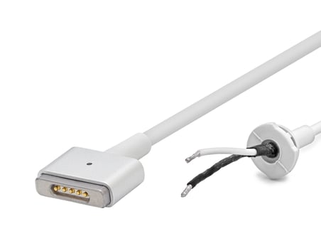 Büro Ev Ofis Cihazları için 1,2MT Beyaz T Tip Laptop Dc Jack Kablosu