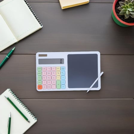 Büro Ev Ofis Hediyesi için 12HANE Lcd Yazı Tahtalı Dijital Kalemli Hesap Makinesi