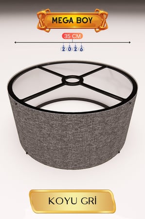 Büro Ev Ofis Hediyesi için 35CM Mega Koyu Gri Lambader Başlığı