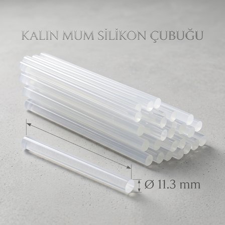 Büro Ev Ofis Takım Çantası için 1KG 11,3MM Şeffaf Kalın Mum Silikon Çubuğu