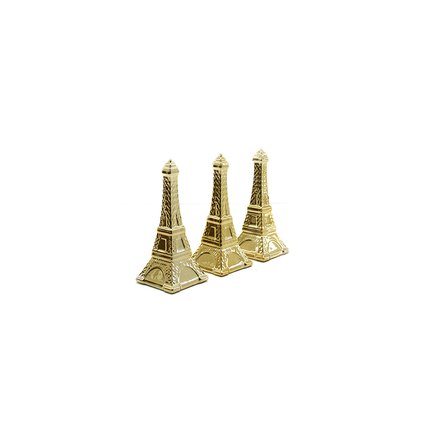 Büro Ev Ofis Dekoru için Mini Golden Seramik Eyfel Kulesi Motif Biblo