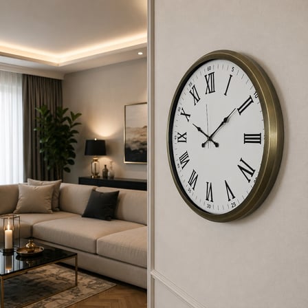 Büro Ev Ofis Dekoru için 52CM Retro  Roma Motif Duvar Saati