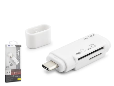 Büro Ev Ofis Cihazları için Beyaz 5GBPS TYPEC3.2 Gen1 MSD SD Kart Okuyucu