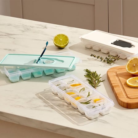 Büro Ev Ofis Buzdolabı için Plastik Hüp Stil Kapaklı Buz Kalıbı