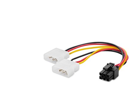 Büro Ev Ofis Sistemleri için 26CM 2X4PIN To 6PIN 12V Ekran Kartı Power Y Kablosu