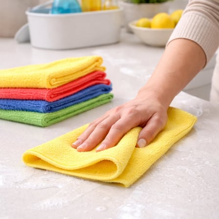 Büro Ev Ofis Hijyeni için 8PARÇA Leke Bırakmaz Mikrofiber Temizlik Bezi Seti
