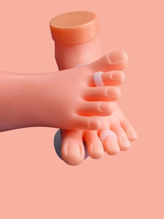 Büro Ev Ofis Kişisel Ayak Koruyucu için Silikon Halkalı Metatarsal Ped