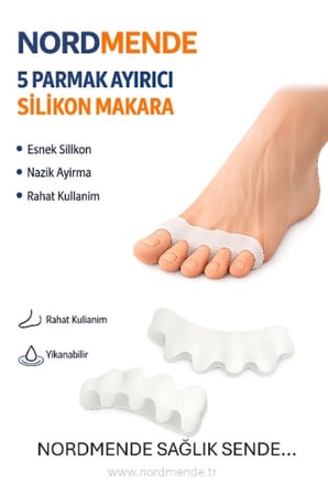 Büro Ev Ofis Kişisel Ayak Koruyucu için Silikon Parmak Arası Geçmeli Makara