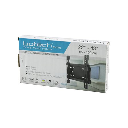 Büro Ev Ofis Televizyonu için 55-109CM 40KG Taşır Sabit TV Askı Aparatı