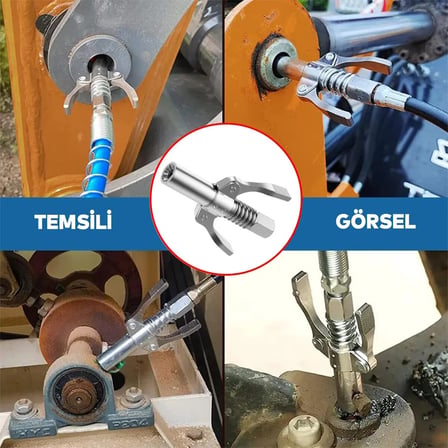 Büro Ev Ofis Tamir Bakımı için 10ADET 30CM Hortumlu Mndallı Gress Pompa Ucu Seti