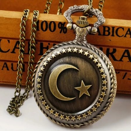 Büro Ev Ofis Hediyesi için Türkiye Hatırası Bayaklı Köstekli Saat