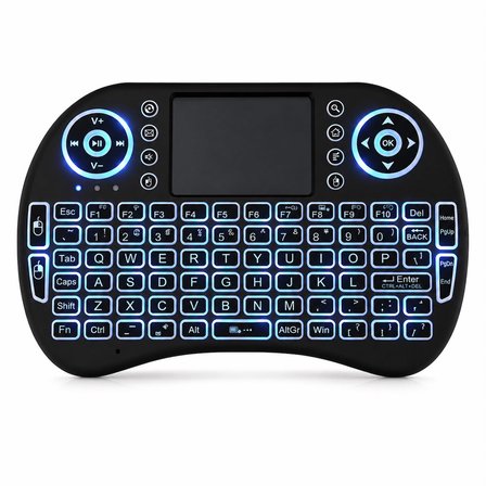 Büro Ev Ofis Cihazları için Mini Işıklı Keyboard BT+WIFI Tv Klavyesi