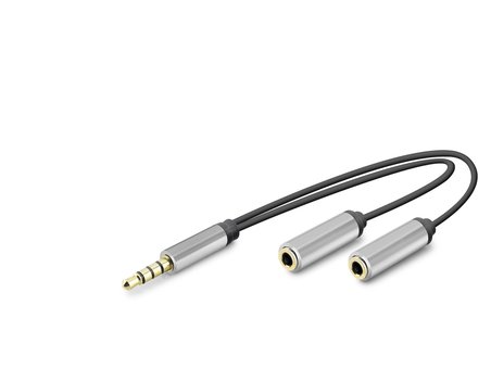 Büro Ev Ofis Hediyesi için 23CM 3.5MM Kulaklık Mikrofon Ayırıcı Kablo