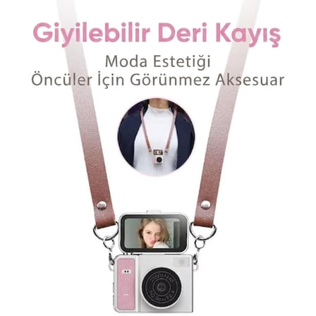 Büro Ev Ofis Güvenliği için 2K Katlanır Ekran Mini Vlog Kamera