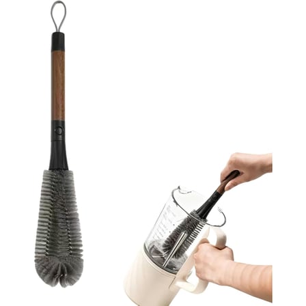 Büro Ev Ofis Hijyeni için Ceviz Desen Saplı Kavanoz Çıkarılır Pipet Fırçası